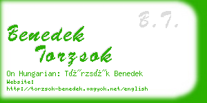 benedek torzsok business card