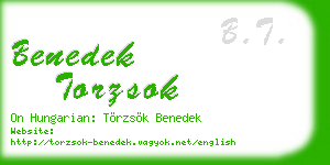benedek torzsok business card